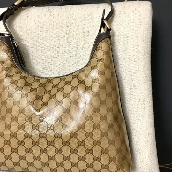 Authentic Gucci hobo bag brown monogram coated canvas - Picture 4 of 15